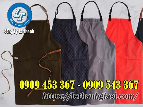 Tạp dề vải kaki nhiều màu, giá rẻ Tạp dề vải kaki