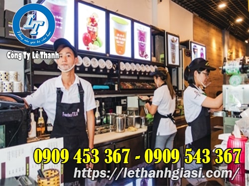 Tạp dề vải kaki cho nhân viên pha chế Tạp dề vải kaki