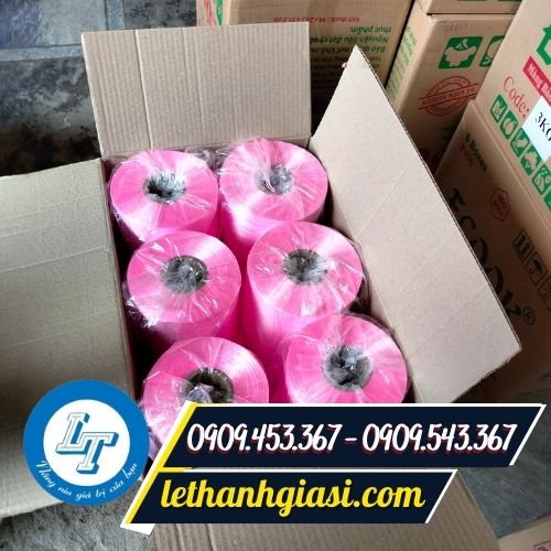 Dây nilon Đài Loan màu hồng thùng 12 cuộn/24kg Dây nilon Đài Loan màu hồng