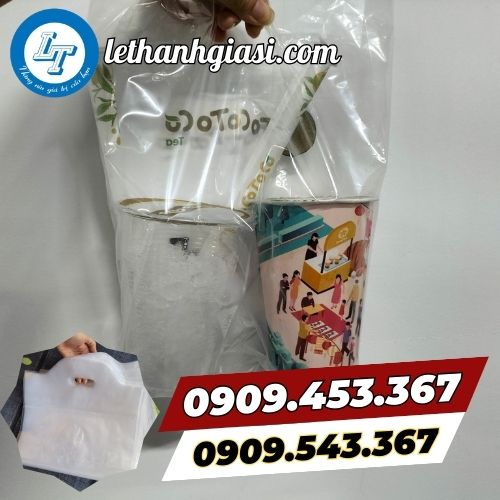 Túi đựng 2 ly trà sữa Túi đựng 2 ly trà sữa