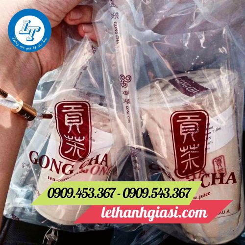 Túi đựng 2 ly trà sữa thương hiệu Túi đựng 2 ly trà sữa thương hiệu