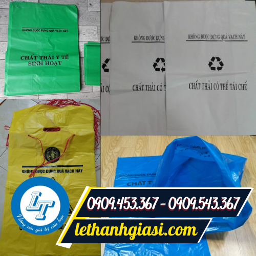 Túi đựng rác y tế phân loại theo màu Túi đựng rác y tế phân loại theo màu