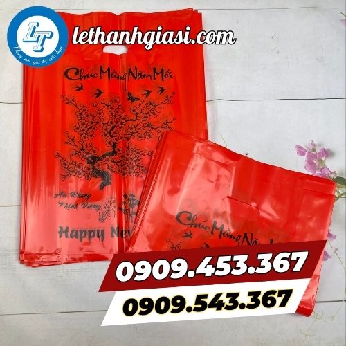 Túi hột xoài in chữ chúc mừng năm mới Túi hột xoài in chữ chúc mừng năm mới