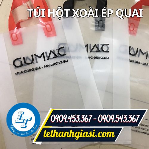 Túi ni lông quai ép in logo Túi ni lông quai ép in logo