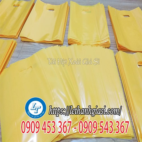 Túi hột xoài pe màu vàng giá rẻ Túi hột xoài pe