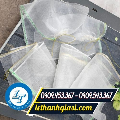 Túi lưới trùm trái cây có dây rút