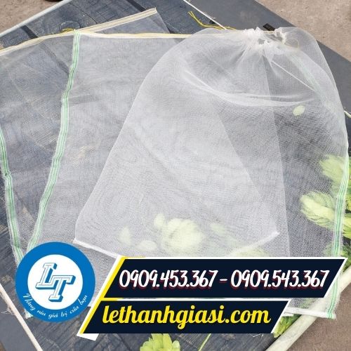 Túi lưới trùm trái cây có dây rút Túi lưới trùm trái cây có dây rút