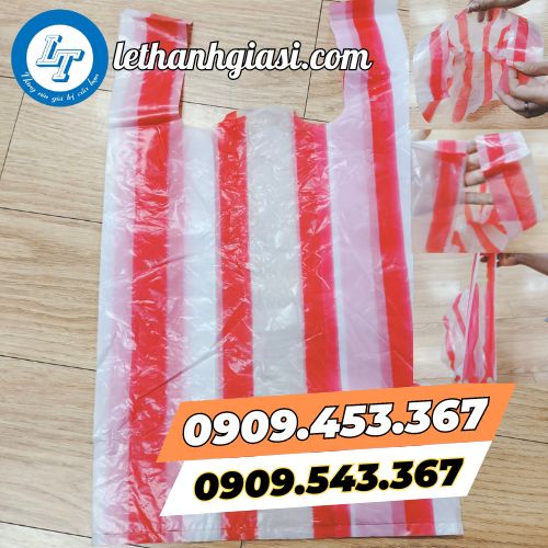 Túi xốp sọc đỏ Túi xốp sọc đỏ