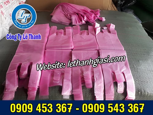 Túi đựng ly nước mía màu hồng Túi đựng ly nước mía