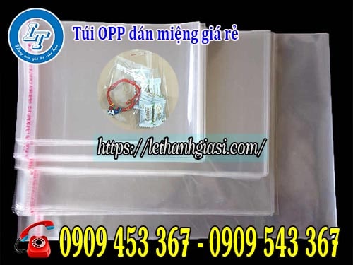Túi opp dán miệng đa dạng kích cỡ Túi opp dán miệng