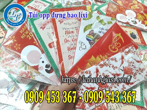 Túi opp đựng bao li xì trong suốt Túi opp đựng bao li xì giá sỉ