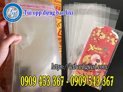 Túi opp đựng bao li xì trong suốt, chất lượng Túi opp đựng bao li xì trong suốt, chất lượng