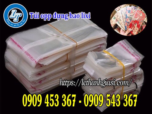 Túi opp đựng bao li xì nhiều kích cỡ Túi opp đựng bao li xì nhiều kích cỡ