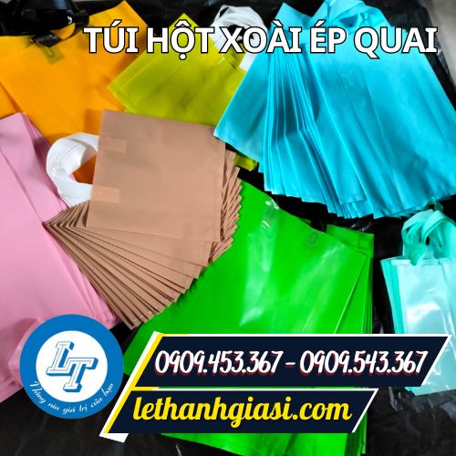 Túi ni lông quai ép nhiều màu Túi ni lông quai ép nhiều màu