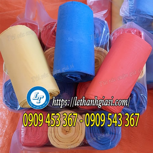 Túi đựng rác cuộn 3 màu size tiểu Túi đựng rác cuộn 3 màu