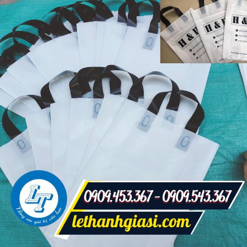 Túi hột xoài ép quai in logo thương hiệu Túi hột xoài ép quai