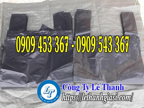 Túi xốp hai quai đen bóng giá rẻ Túi xốp hai quai đen bóng
