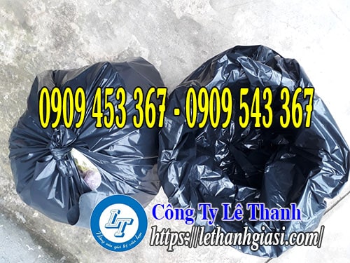 Túi xốp hai quai đen bóng đựng rác Túi xốp hai quai đen bóng đựng rác