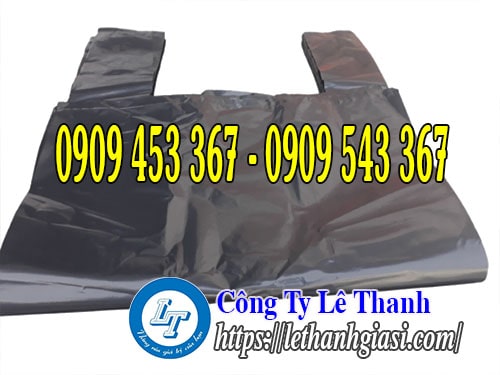 Túi xốp hai quai đen bóng giá rẻ Túi xốp hai quai đen bóng