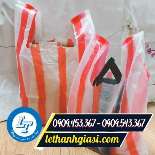 Túi xốp sọc đỏ giá rẻ Túi xốp sọc đỏ giá rẻ