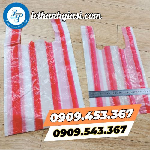 Túi xốp sọc đỏ nhiều size Túi xốp sọc đỏ nhiều size