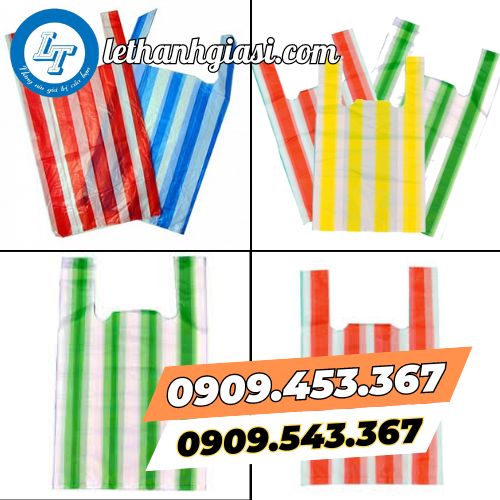 Túi xốp sọc nhiều màu Túi xốp sọc nhiều màu