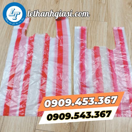 Túi xốp sọc màu đỏ Túi xốp sọc màu