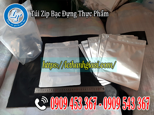 Túi zip bạc đựng thực phẩm