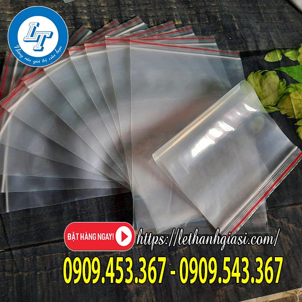 túi zip chỉ đỏ 20x30cm túi zip chỉ đỏ 20x30cm