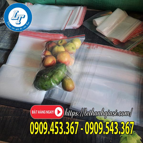 túi zip chỉ đỏ đựng trái cây túi zip chỉ đỏ đựng trái cây