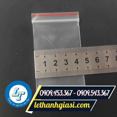 Túi zip chỉ đỏ size nhỏ Túi zip chỉ đỏ size nhỏ