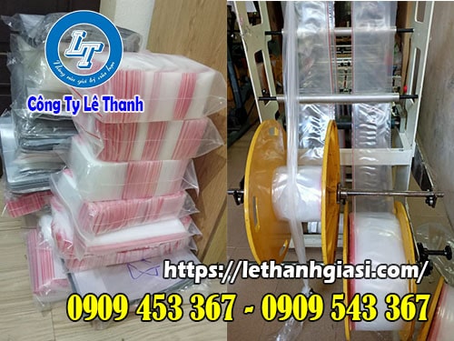 xưởng sản xuất túi zip giá sỉ rẻ Túi zip đường chỉ đỏ