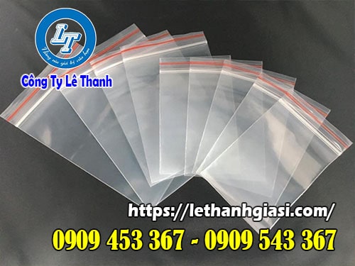 Túi zip đường chỉ đỏ nhiều kích cỡ Túi zip đường chỉ đỏ