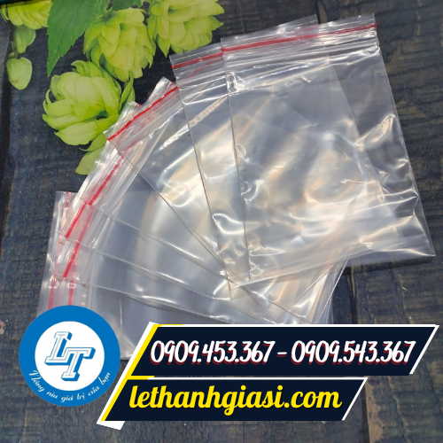 Túi zip chỉ đỏ nhiều size