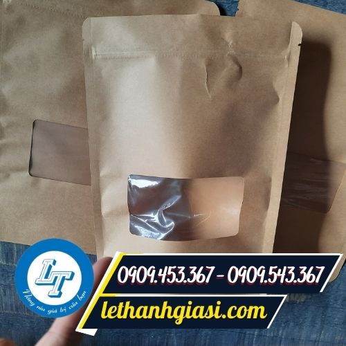 Túi zip giấy kraft Túi zip giấy kraft
