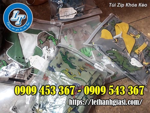 Túi zip khóa kéo đựng quần áo giá sỉ rẻ Túi zip khóa kéo