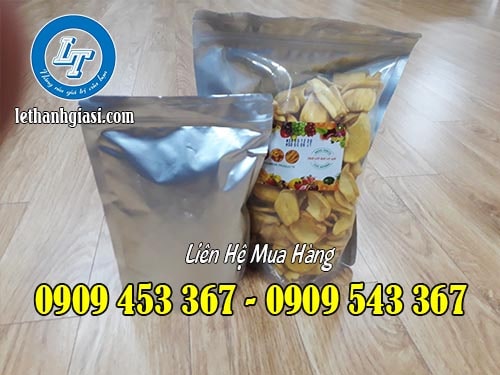 Túi zip một mặt bạc đựng đồ khô Túi zip một mặt bạc