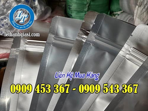 Túi zip một mặt bạc giá rẻ tại kho Túi zip một mặt bạc