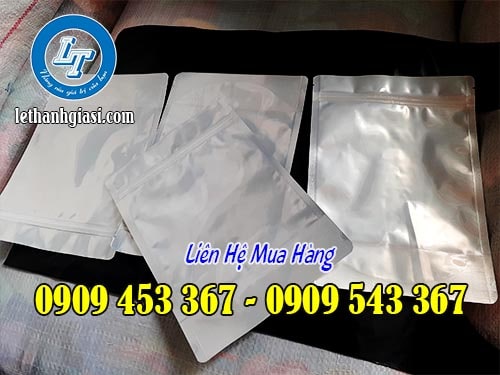 Túi zip một mặt bạc giá rẻ tại kho Túi zip một mặt bạc