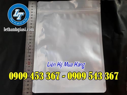 Túi zip một mặt bạc kích thước 20x28cm Túi zip một mặt bạc