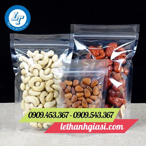 Túi zip 2 mặt trong đựng hạt khô Túi zip 2 mặt trong đựng hạt khô