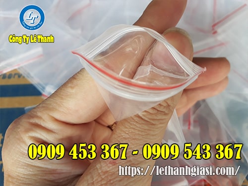 Túi zip đường chỉ đỏ bấm miệng tiện lợi Túi zip đường chỉ đỏ