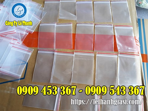 Túi zip đường chỉ đỏ gá sỉ rẻ Túi zip đường chỉ đỏ