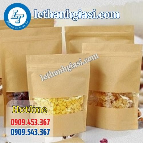 túi zipper giấy có cửa sổ đựng thực phẩm khô giá rẻ tphcm túi zipper giấy có cửa sổ đựng thực phẩm khô giá rẻ tphcm