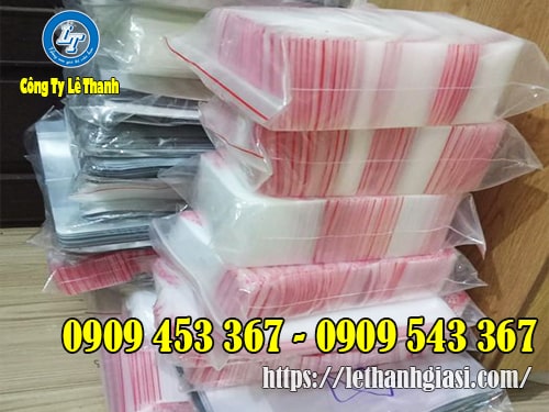 Kho hàng túi zip đường chỉ đỏ Túi zip đường chỉ đỏ