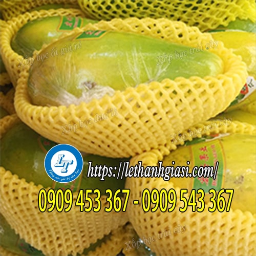 Xốp lưới màu vàng bọc xoài Xốp lưới màu vàng bọc xoài