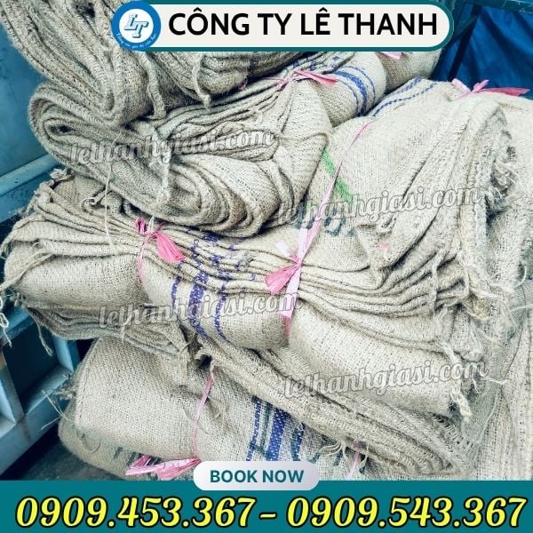 Bao bố cũ giá rẻ sll Bề mặt bao dệt dày mịn