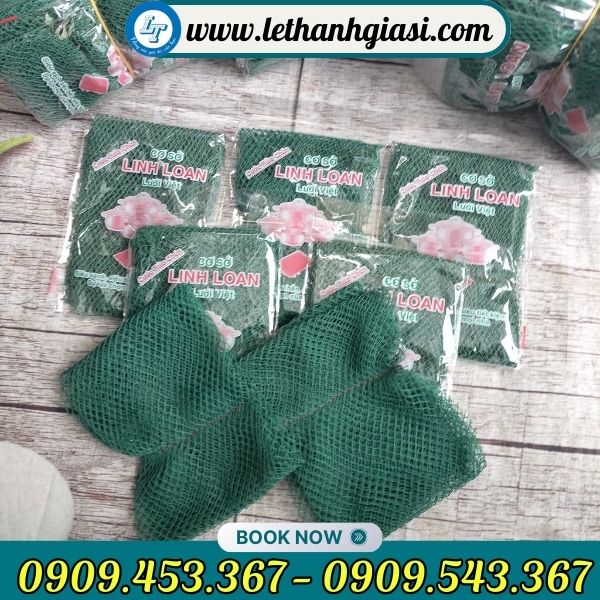 Lưới nhựa rửa chén màu xanh bịch 1 cái Lưới nhựa rửa chén