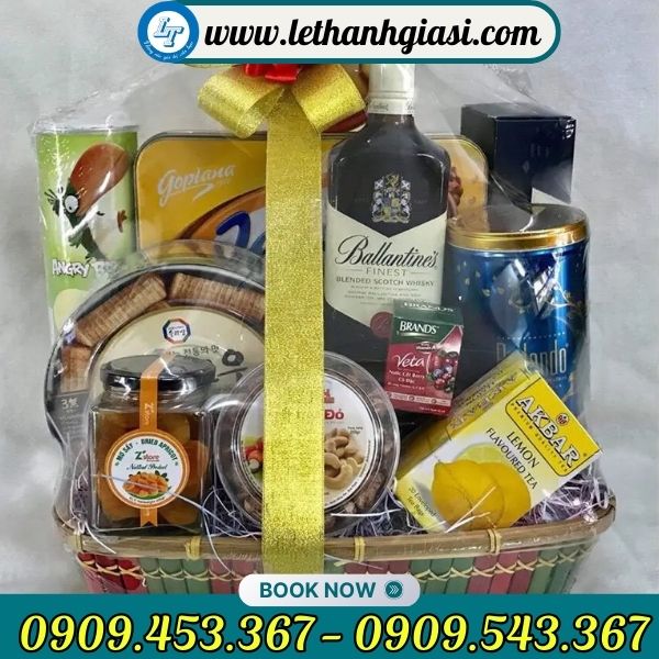 Màng co gói giỏ quà tết Màng co gói giỏ quà tết