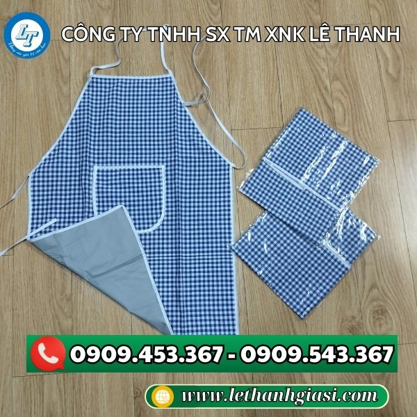 Tạp dề kaki 2 lớp bền đẹp, chống thấm tốt Tạp dề kaki 2 lớp bền đẹp, chống thấm tốt